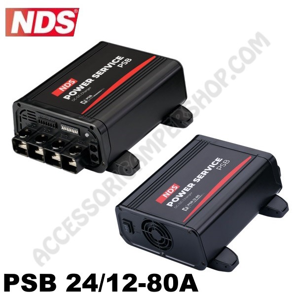 POWER SERVICE PSB 24/12-80 NDS DC-DC BOOSTER CARICA BATTERIA DC-DC 24/12V