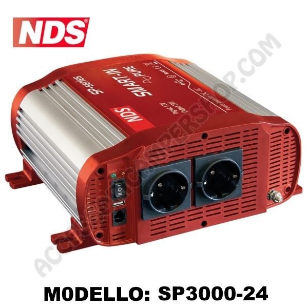 INVERTER NDS SMART-IN SP-3000-24 24V-3000W A ONDA SINUSOIDALE PURA CON  PRESA USB