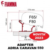 ADAPTER ADRIA CARAVAN 550 OPTIONAL PER TENDALINI FIAMMA F65 e F80 ADATTATORE STAFFE