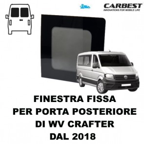 FINESTRA FISSA IN VETRO CARBEST PER PORTA POSTERIORE VW CRAFTER DAL 2018