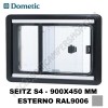 FINESTRA COMPLETA DOMETIC SEITZ S4 CON APERTURA SCORREVOLE DIM. 900X450 MM. (LXH) - ESTERNO GRIGIO RAL9006