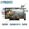 TV LCD A LED HD TELECO TEK 22D 22" CON DVD E DVB-S2-DVB-T2-HEVC