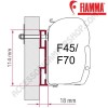 ADAPTER D OPTIONAL PER TENDALINI FIAMMA F45 + F70 ADATTATORE STAFFA DA 8 CM
