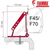 KIT ROOF ADAPTER OPTIONAL PER TENDALINI FIAMMA F45 + F70 ADATTATORE STAFFA