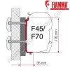 KIT DETHLEFFS GLOBEBUS OPTIONAL PER TENDALINI FIAMMA F45 + F70 ADATTATORE STAFFA