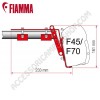 KIT ROOF RAIL OPTIONAL PER TENDALINI FIAMMA F45 - F70 - COMPASS ADATTATORE STAFFE