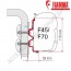 ADAPTER HYMERCAMP 400 OPTIONAL PER TENDALINI FIAMMA F45 + F70 ADATTATORE STAFFA DA 400 CM PER CAMPER