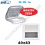 OBLO' EXTRAVENT 40X40 BIANCO SENZA VENTILAZIONE FORZATA PER CAMPER VAN MOTORHOME CARAVAN